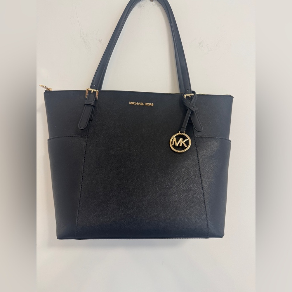 Michael Kors Black Leather Tote - Picture 2 of 5